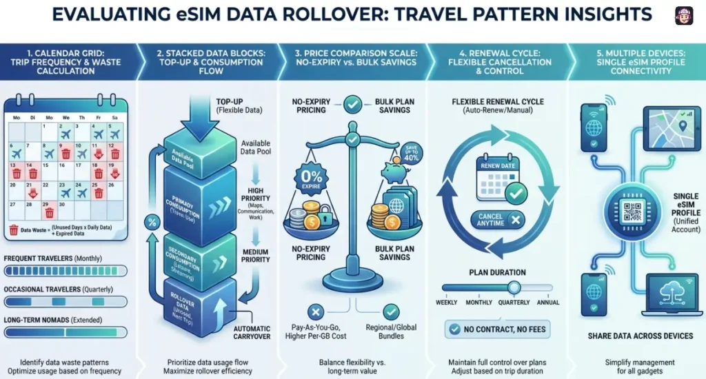 Evaluating an eSIM for Data Rollover Based on Your Travel Pattern