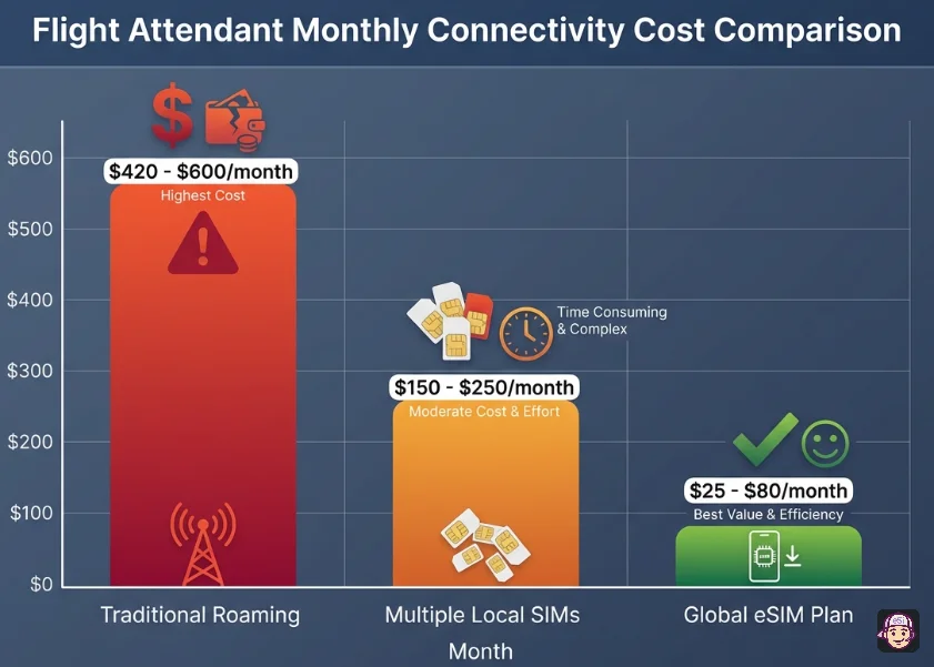 Flight Attendant Monthly Connectivity Cost