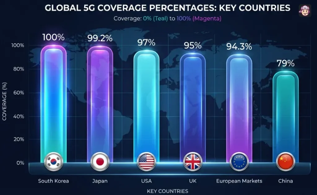 Global 5G Covergae Percentage