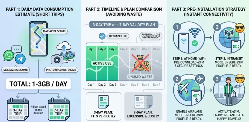 Key Points of eSIM for Short Trips