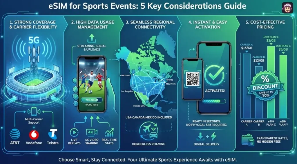 Key Steps to Choose an eSIM for Sports Events