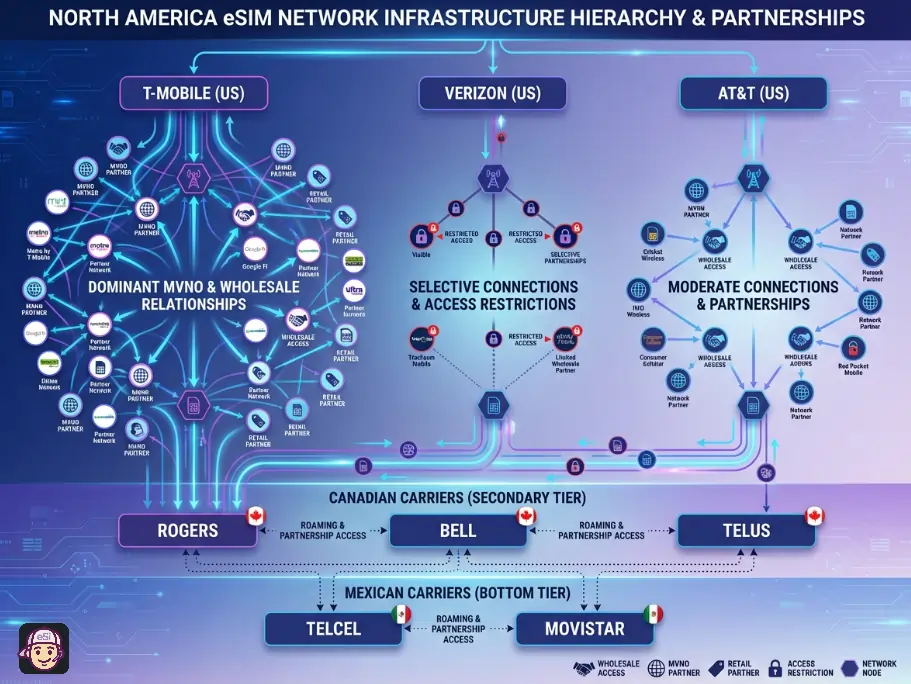 North America eSIM Network Infrastructure