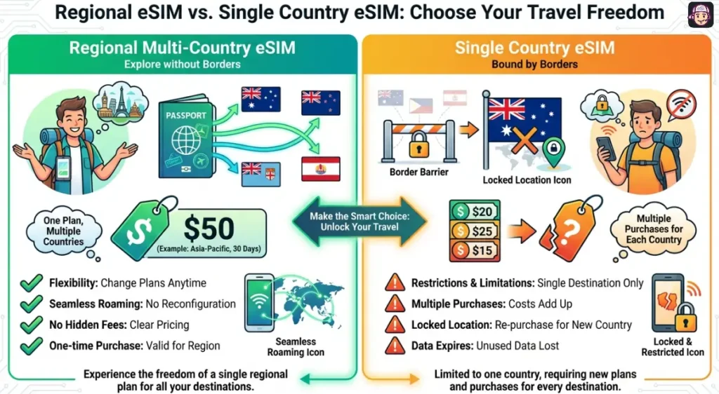Regional vs Single Country eSIM