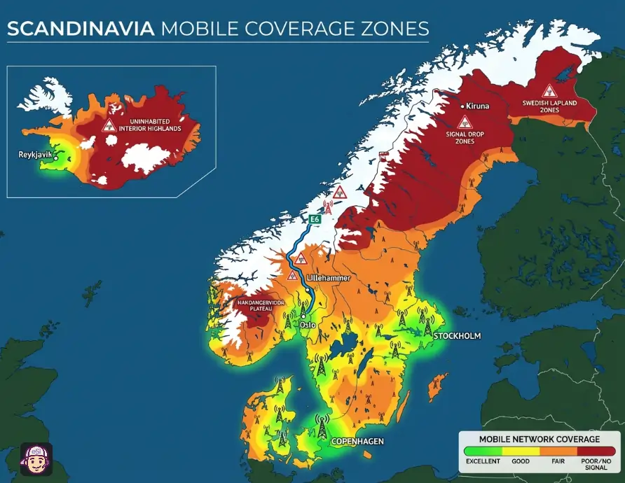 Scandinavia Mobile Coverage