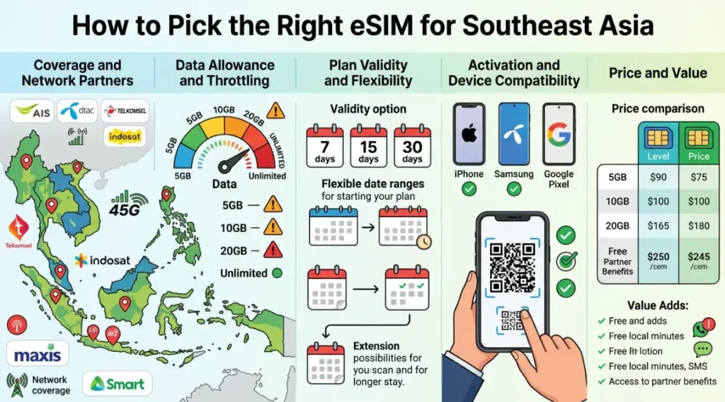 Steps to Choose an eSIM for Southeast Asia