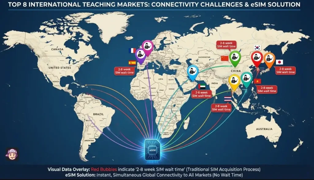 Top International Teaching Markets-Connectivity And eSIM Solution